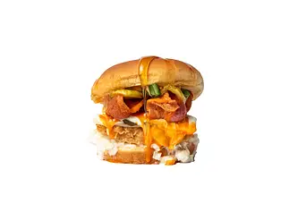 Delicious bacon cheese burger